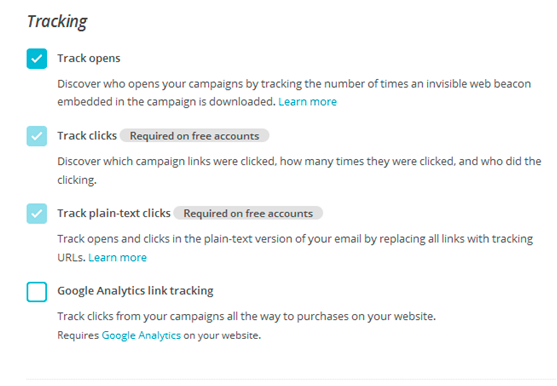 Tracking Mailchimp