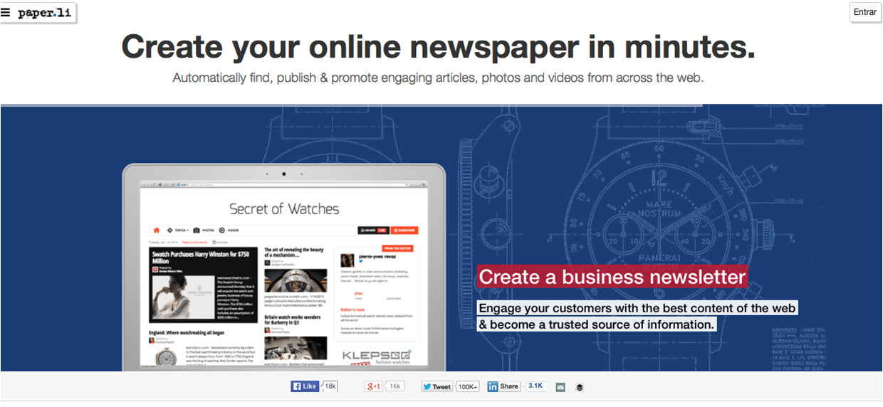 imagen de la página de paper.li