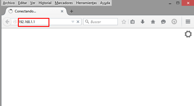 ventana del navegador accediendo a la dirección indicada